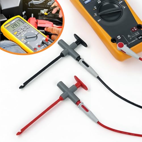 Image of 2 PCS Wire Piercing Probe, Puncture Probe Wire Tester for 4mm Banana Plug, Automotive Wire Piercing Test Clip for Multimeter Testing Tool, Repairing Car Accessories