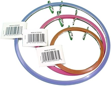 Frank A. Edmunds Assortment, 3.5-inch, 5-inch and 7-inch Spring Tension Embroidery Hoops,CNSTH-A3557, Set of 3