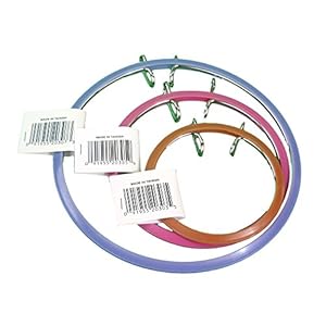 Frank A. Edmunds Assortment, 3.5-inch, 5-inch and 7-inch Spring Tension Embroidery Hoops,CNSTH-A3557, Set of 3