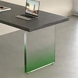 GMBAYUE Gamba da Tavolo in Acrilico Trasparente, Gambe for Scrivania Ufficio, Supporto for Mobile a Sospensione, Supporto Sostitutivo for Sala da Pranzo, Bar, Tavolino da Caffè(Green)