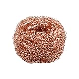 Kupferschwamm, Metall-Topfreiniger, Kupfer-Scheuerschwämme, Spiral-Kupfer – langlebiger Topfreiniger zur Reinigung – robuster Schrubber (1)