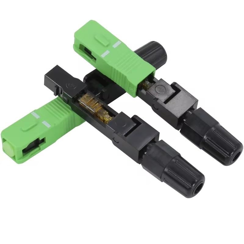 100PCS FTTH SC/APC Single-Mode Fiber Optic SC Quick Connector FTTH Fiber Optic Fast Connector