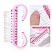 20pcs nail brushes for cleaning, Handle Grip Nail Brush, Random Color Hand Fingernail Brush Cleaner Scrubbing Kit Pedicure for Toes and Nails Men Women
