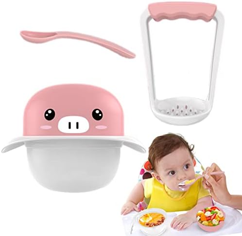 Generic Preparer Set, Multifunctional Feeding Mill for Toddlers with Porridge Bowl Includes Purée Bowl, Juicer, Grater, Grinding Scoop Green/Blue/Pink/Purple Yiida