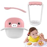 Tytlyworth Multifunktionales Babynahrungszubereiter-Set,Hand-Küchenmaschine aus lebensmittelechtem PP für Babys und Kleinkinder | Beinhaltet Pürierschüssel, Entsafter, Reibe, Mahlschaufel
