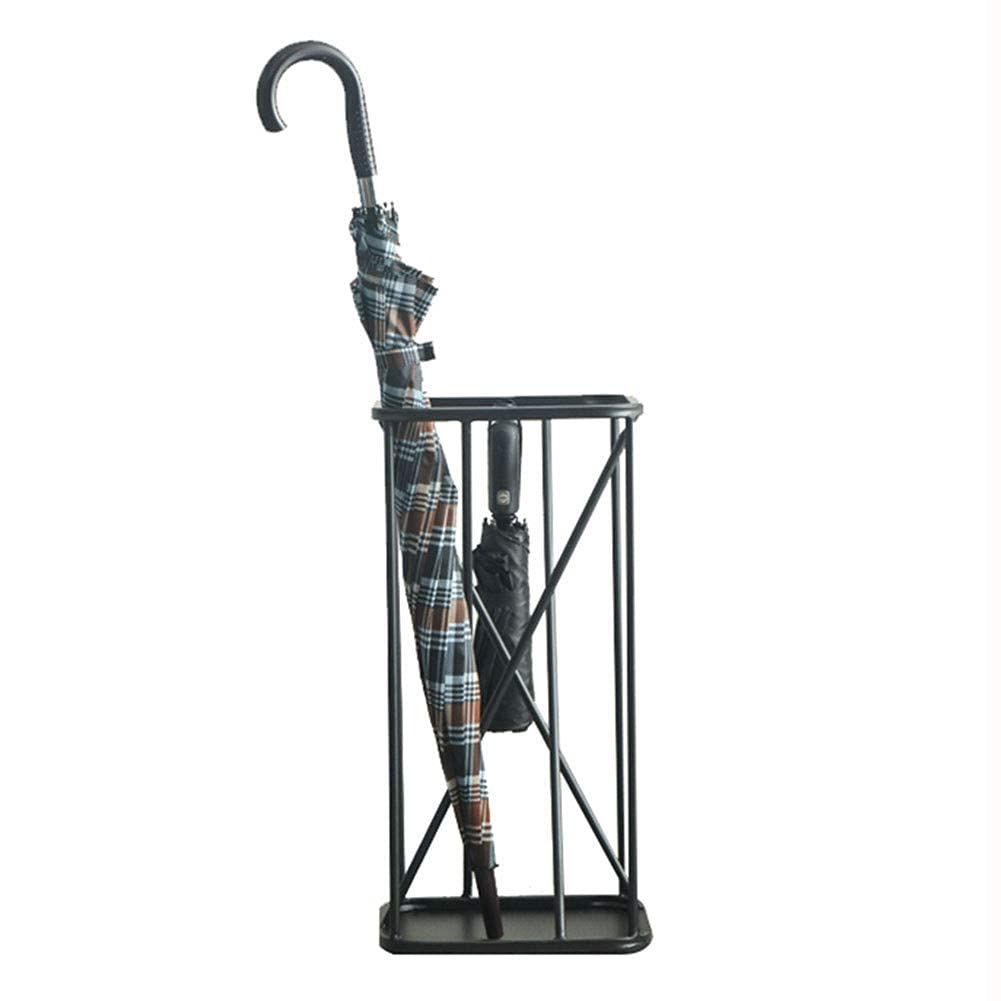 Support de vidange de parapluie avec bac de récupération d'eau noir