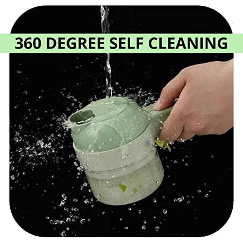 Yarrd FR4 4 In 1 Portable Electric Vegetable Cutter Set Mini Food Slicer And Chopper For Kitchen Multifunctional Wireless Grinder Peeler Clean Brush Function Multifunctional thumb #6