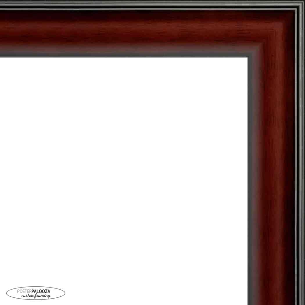Poster Palooza 3x4 Inch Traditional Walnut Complete Wood Picture Frame with UV Acrylic Plexiglass, Foam Board Backing & Hardware Included - 3x4 Inch Frame