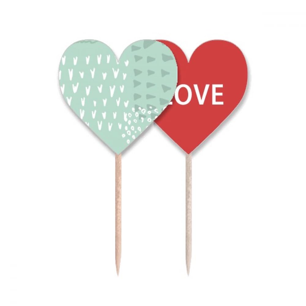 Cure-dents vert motif cœur d'amour pour vos buffets et apéritifs