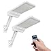 Aqonsie 48 Led Remote Solar Lights Outdoor 180° Adjustable Angle Security Night Light Wireless Motion Sensor Remote Control & 3 Lighting Modes with Mounting Rod for Courtyard Deck Road Home 2 Pack