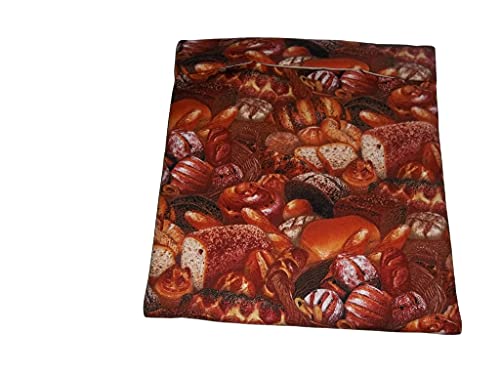 Microwave Baked Potato Bag Festive Mixed Breads Large All Cotton Handmade Cookware Kitchen Utensil