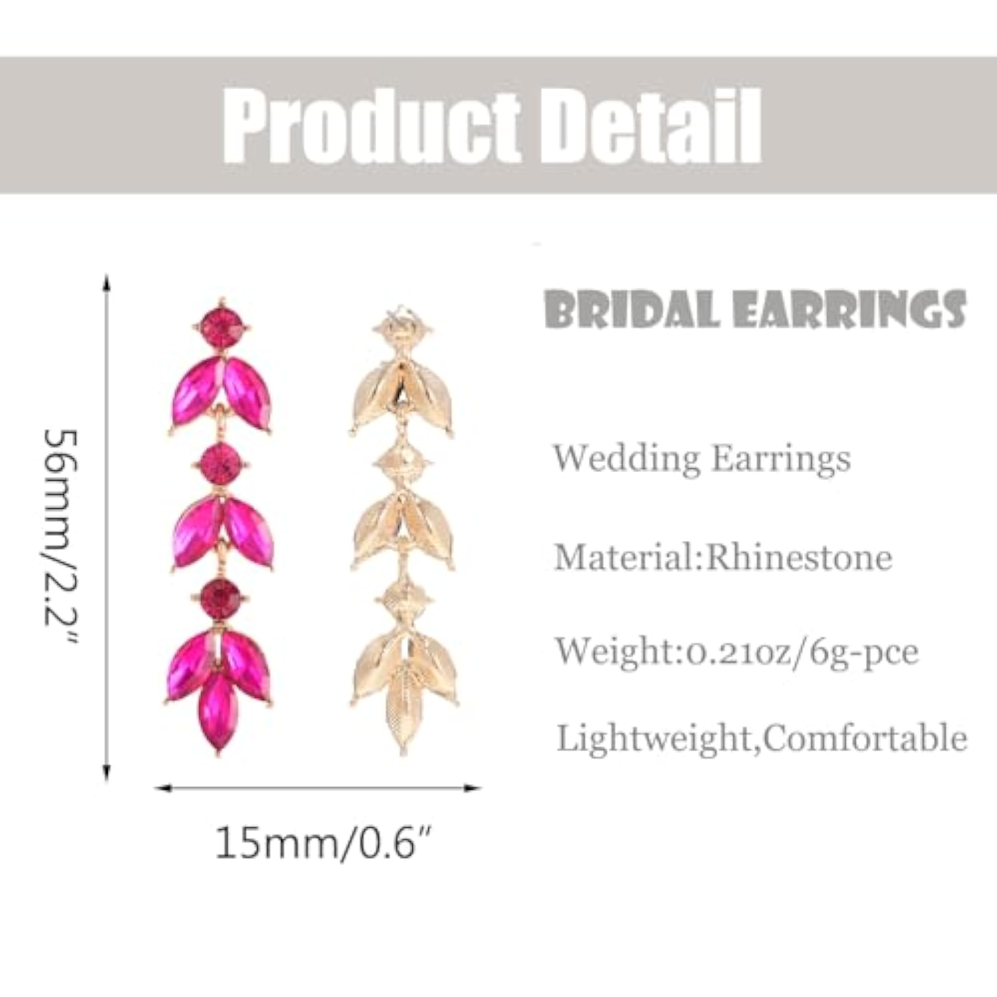 Elegant Bridal Rhinestone Dangle Earrings for Women
