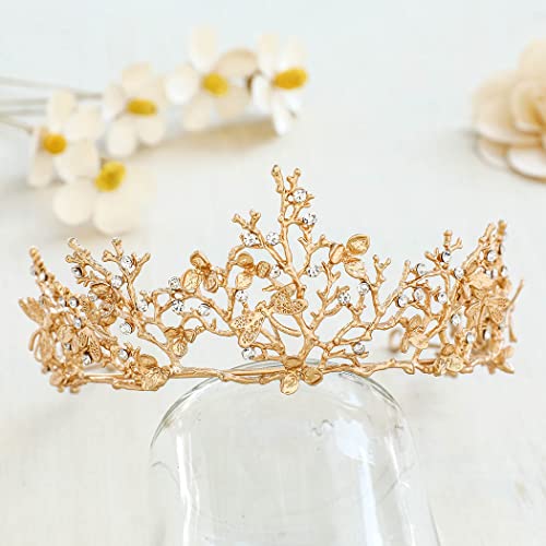 Yean Adult Tiaras And Crowns Gold Wedding Princess Queen Crown Baroque Vintage Rhinestone Tiara Hair Accessories For Women And Men (Gold) #TOP2