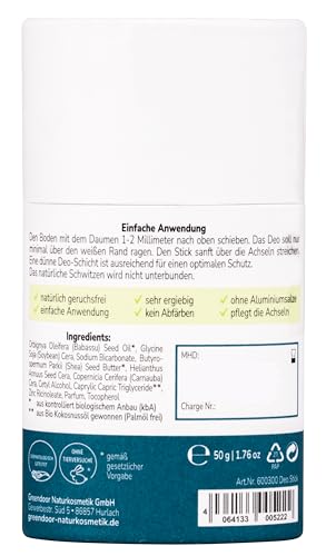 Deo ohne Aluminium Greendoor Deo Stick fresh’n green 50g
