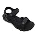 Produktbild HEVA Sandalen Herren Leder Outdoor Sport Trekking Wander Sandalen (43 EU Schwarz)