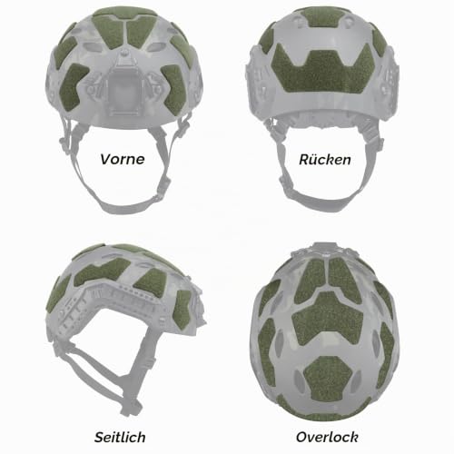 Qavctw 11pcs Airsoft taktischer Helm Haken und Schleife Befestiger Set DIY-Kit für schnellen hohen Schnitt Helm