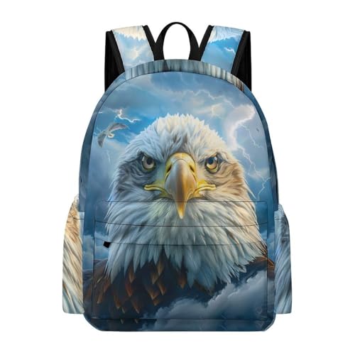 Ea-gles Thunder Funny Backpack Daily Casual Daypack Travel Mini Bag with Adjustable Strap Style-24