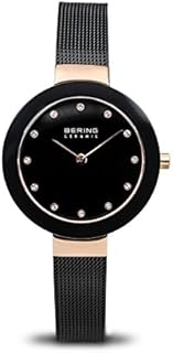 BERING Damen Uhr Quarz Movement - Ceramic Collection mit Edelstahl und Saphirglas 11429-166 Armbandsuhren - Wasserdicht: 5 ATM