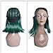 IWISH Ombre Green Lace Front Wigs, Short BOB Straight Hair Ombre Green Wig Glueless Heat Resistant Fiber Hair Synthetic Lace Front Wigs for Fashion Women