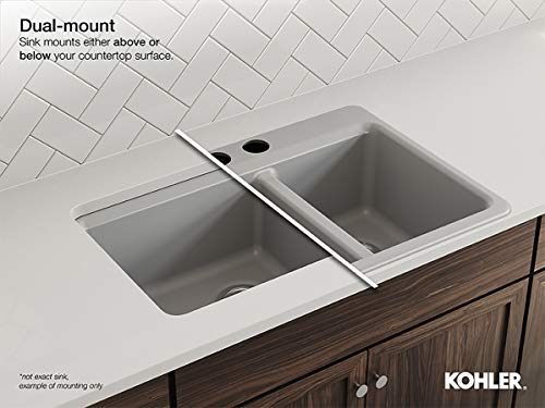 Vault(Tm) 3821-3-Na 33" X 22" X 9-5/16" Top-/Under-Mount Large Single-Bowl 3 Faucet Holes Kitchen Sink, One Size, Stainless-Steel #TOP7
