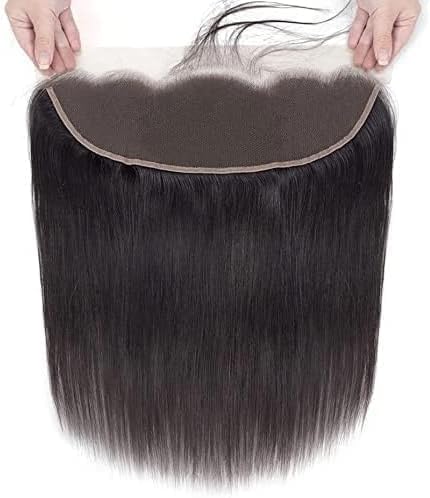 TOOCCI straight lace frontal Closure 13x4 lace frontal human hair Swiss Lace Frontal Straight Brazilian Hair 100% Unprocessed Virgin Hair Natural Color 18 Inch - Image 2