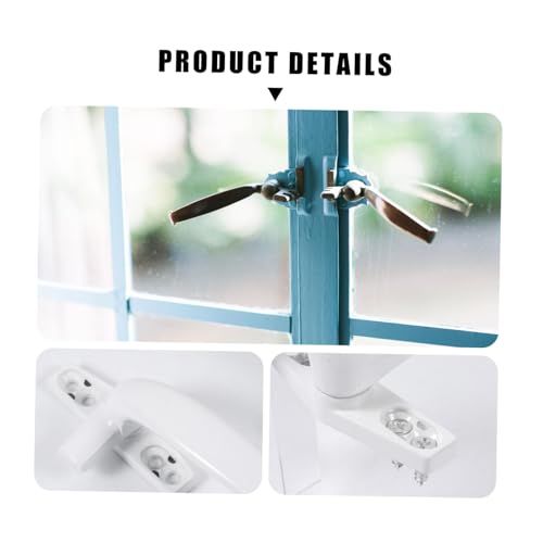 Tiradores de ventana modernos de aleación de aluminio, juego de izquierda y derecha duradero 8