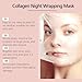 LOYOTICE Collagen Overnight Wrapping Peel Off Facial Mask Pack,Hydrates and Tightens Skin,Reduces Sagging,Elasticity & Hydration Care with Brush 2.54 fl.oz