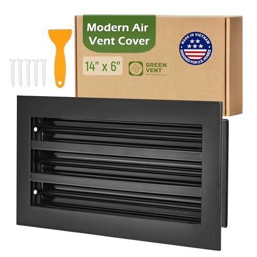 GREEN VENT - Modern AC Vent Cover 14x6, Premium Linear Slot Diffuser