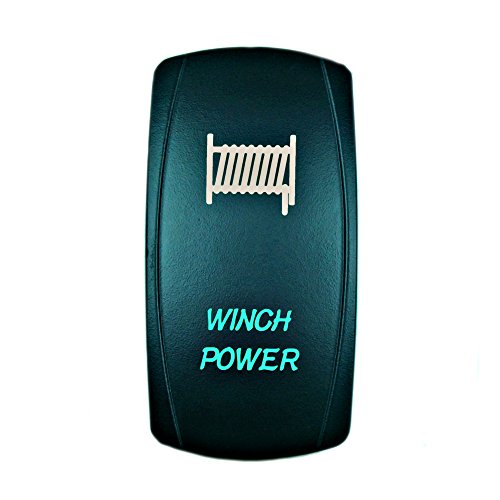 Universal Laser Rocker Switch Backlit Led Winch Power For Car Truck Boat Atv Utv 12V Bright Light Powersports (Green) #TOP1