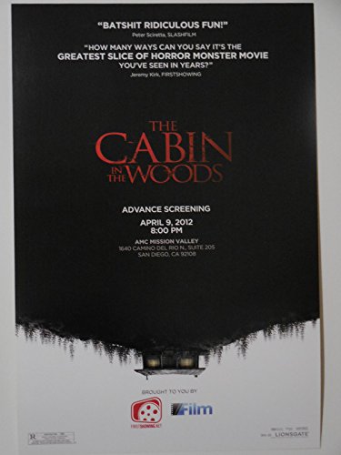 Cabin In The Woods 13.5x20 Poster