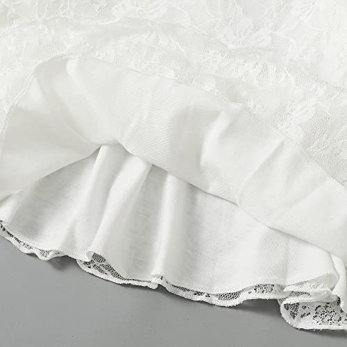 Infant Baby Girl Clothes Lace Long Sleeve Outfits 9 Months Girl Clothes Ruffle Shirt Rip Jeans Pants Fall Winter Clothes For Baby Girl 6-12 Months #TOP5