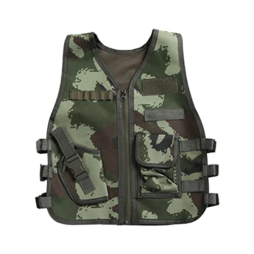 LOOM TREE Kid’s Tactical Vest Training Waistcoat Assault Gear Plate Carrier Green 55cm Hunting | Tactical & Duty Gear | Chest Rigs & Tactical Vests