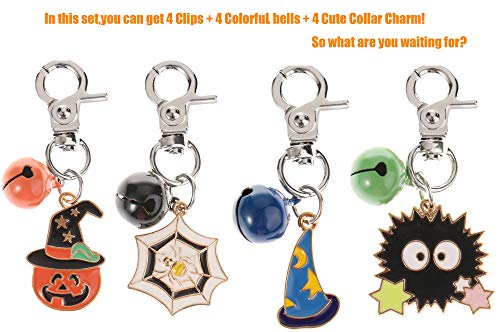 Boombone 4 Pack Halloween Cat Collar Bells,Training Charm Pendants Jewelry For Pet Dog Cat Necklace Collar thumb #2