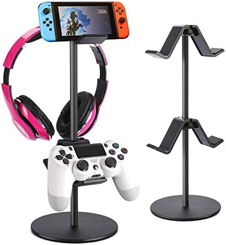 Controller Holder, fes Game Controller Stand Holder Storage Organizer Gamepad with Multiple Adjustable Height and Direction Brackets Compatible for Xbox ONE 360 Switch PS4 STEAM PC Nintendo Stander Ⅱ