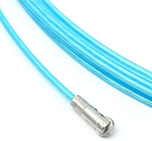 Nylon Steel Electrician Fish Tape Conduit Nylon Cable Puller with Wheel Blue Durable Quality