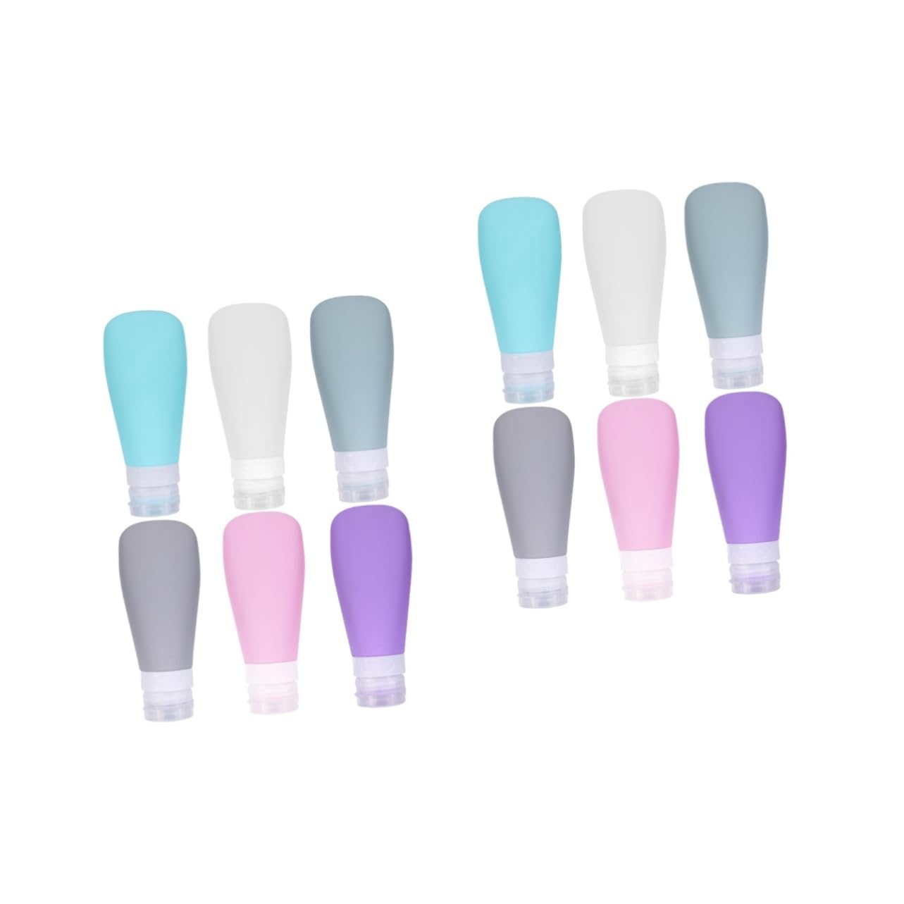 MAGICLULU Lot de 2 Flacons de Voyage en Silicone Anti-fuite pour Cosmétiques Portables de 90 Ml 6 Pièces