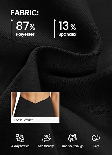 Willit Women's Flare Leggings Crossover Yoga Pants High Waist Bootcut Workout Leggings with Pockets 29" 31"4