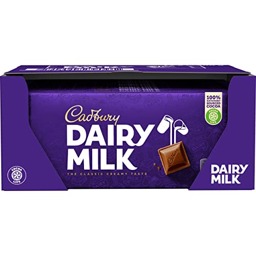 Cadbury Dairy Milk Schokolade cremige Milchschokolade leckere Süßigkeit mit süßem vollmundigem Geschmack Dairy Milk 17 x 180 g