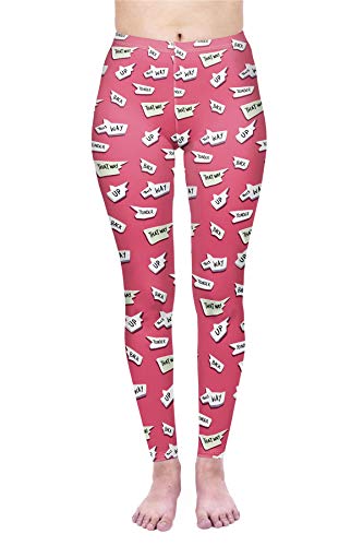 kukubird Printed Patterns Women's Yoga Leggings Gym Fitness Running Pilates Tights Skinny Pants Size 6-10 Stretchable-Bad_Directions