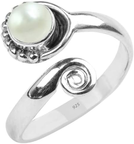 Pearl Toe Ring 925 Sterling Silver Feet Body Jewellery Handame Toe Ring Gemstone Adjustable Toering For Girls Women Gift Jewellery