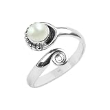 Pearl Toe Ring 925 Sterling Silver Feet Body Jewellery Handame Toe Ring Gemstone Adjustable Toering