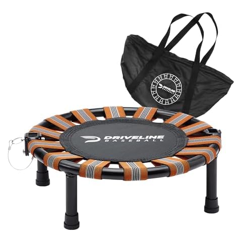 Driveline Baseball Recovery Mini Trampoline - 18" Portable Folding Trampoline with Carrying Case - Perfect for Shoulder Recovery Cover