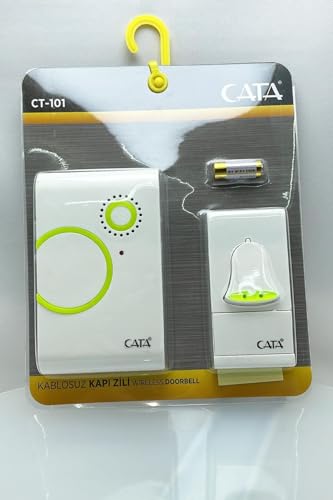 Ct-101 Kablosuz Kapı Zili Yeşil Farklı Ses Melodili Lüks Uzaktan Kumandalı Zil