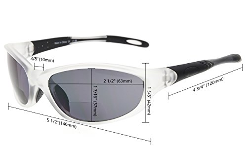 Image of Eyekepper Bifocal Sunglasses for Women Men, Rectangular Frame | Outdoor Sports Bifocal Reading Sunglass, with Readers Built in, Mens Tinted Sun Reader Bifocals, Ladies Cheater,Wrap Half Rim