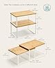 SONGMICS Cabinet Organizer Shelf, Set of 4 Kitchen Counter Shelves, Kitchen Storage, Spice Rack, Stackable, Expandable, Metal and Engineered Wood, Cloud White and Natural Beige UKCS010N01 #1