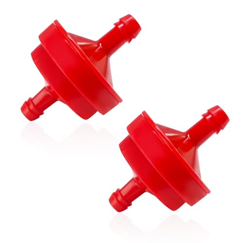 Gasedin 2 PCS Gas Fuel Filter, Lawn Mower 1/4' Inline Gas Fuel Filter, Replacement for OEM Number BS 298090S Fuel Filters 150 Micron for Engines without Fuel Pump, Car Accessories