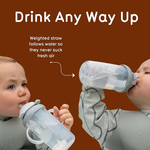 TUM TUM Tasse avec paille lestée, Tasse anti-fuite, Tasse d’Apprentissage pour Bébé, Couvercle Rabattable, Paille en Silicone (Fergus le Renard 200ml) – vue 3