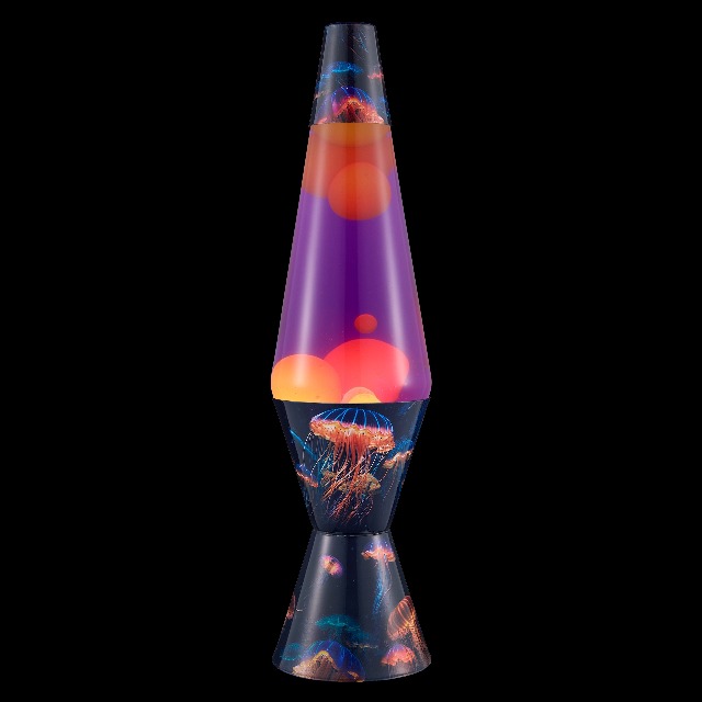 Image of Lava The Original Lamp - 14.5 inch Luminous Jelly Fish - Classic Liquid Motion Lamp - Yellow Wax and Purple Liquid - Item #2424 (Amazon Exclusive)