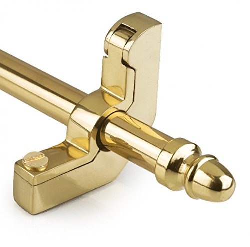 9mm Polished Brass Stair Rod with Brackets & Acorn Finials