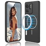 DESSEN Cover Magnetica per Motorola Moto Edge 40 5G (Not for 40 Neo) - Custodia in Silicone Liquido Morbido, Antiurto Protezione Case, Compatibile con Accessori Magnetico, Nero